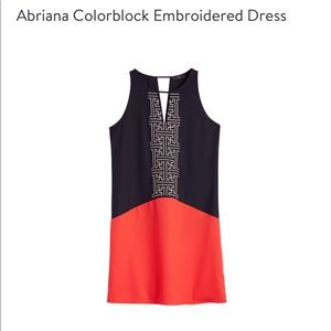 THML / Stitchfix Colorblock Embroidered Dress